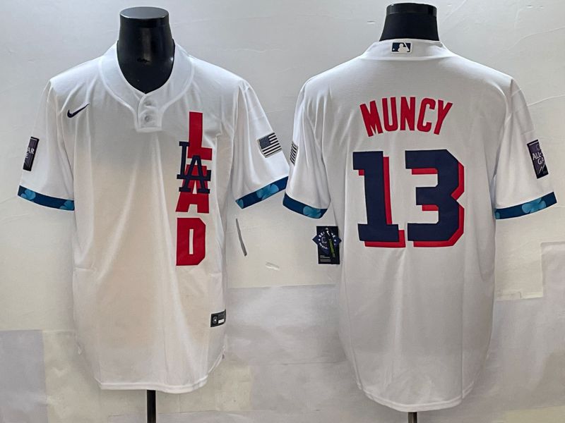 Men 2025 Los Angeles Dodgers #13 Muncy White All star Nike MLB Jersey style 1->los angeles dodgers->MLB Jersey